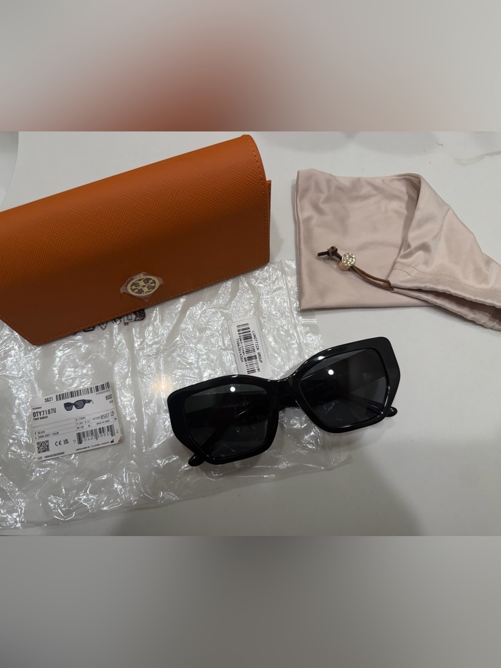Tory Burch Black Oversized Square Sunglasses